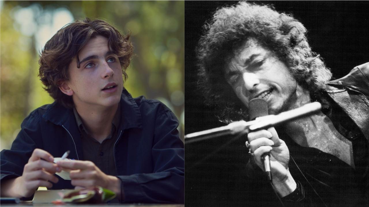 Timothée Chalamet et Bob Dylan