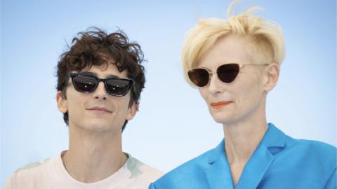 Cannes 2021 : Timothée Chalamet et Tilda Swinton au photocall de The French Dispatch