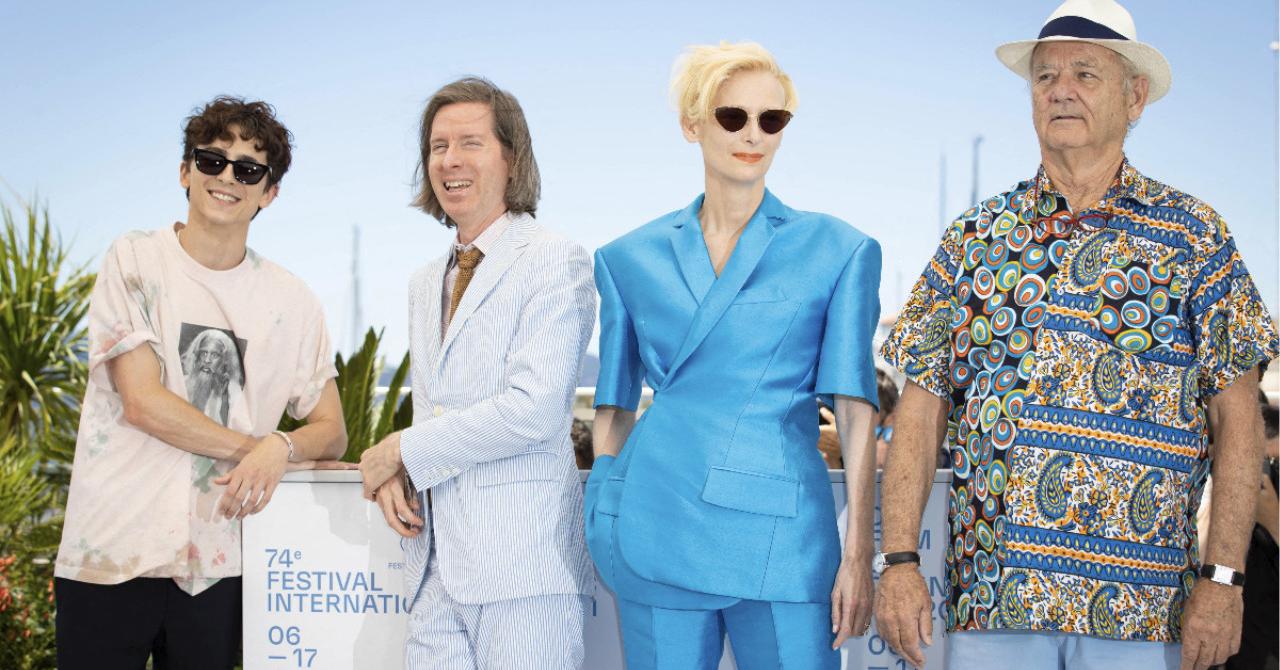 Cannes 2021 : Timothée Chalamet, Wes Anderson, Tilda Swinton et Bill Murray au photocall de The French Dispatch