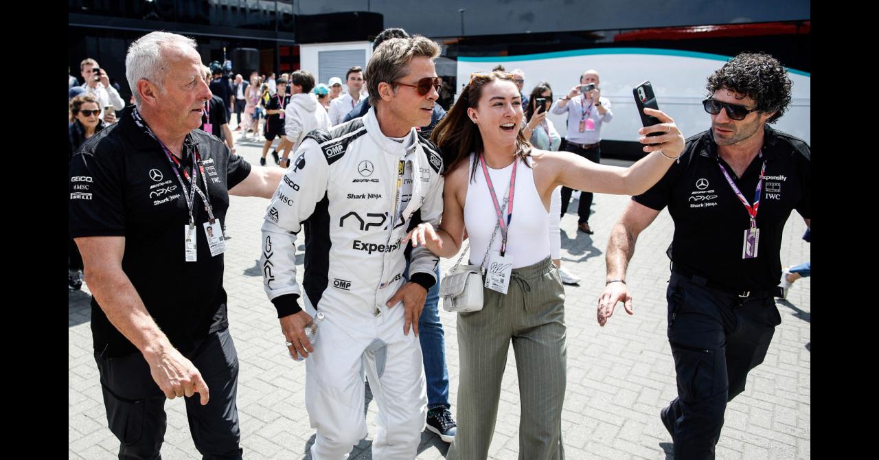 Brad Pitt à Silverstone pour son film de Formule 1